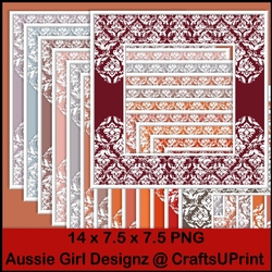 Without Ribbon Wrap White Border Frames-Flamingo Feathers