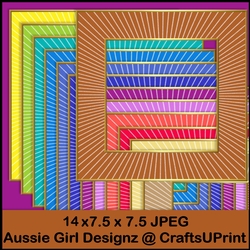 Glittery Stripe Frames-Spring