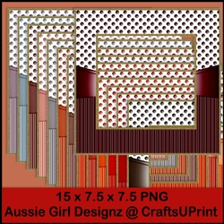 Dots n Stripe Frames-Flamingo Feathers