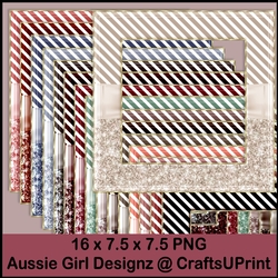Glitter Stripes Frames-Dusty