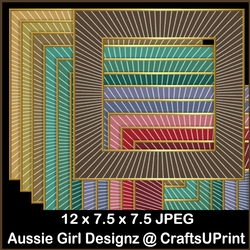 Glittery Stripe Frames-Christmas Joy