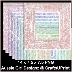 Transparent Textured Frames-Candy Floss