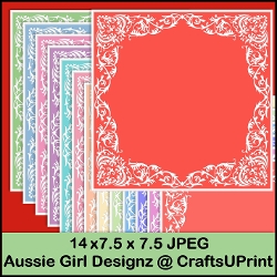 4 Cornered White Border Backgrounds-Valentine 2