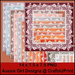 Butterfly Lace Frames-Flamingo Feathers