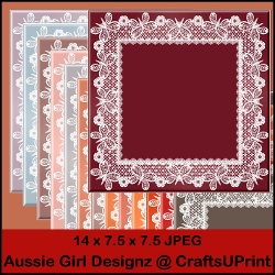 Butterfly Lace Backgrounds-Flamingo Feathers