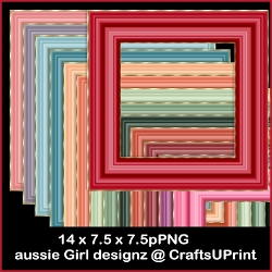 Gold Border Frames-succulants Bright
