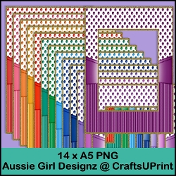 dots Stripes A5 Frames-Summer