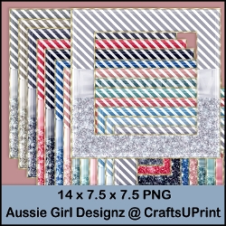 Glitter Stripes Frames-Frozen Berries
