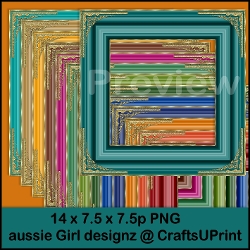 Gold Border Frame Corners-Autumn Fall
