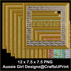 Golden Merry Christmas Frames-Christmas Joy