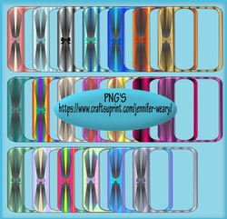 striped glassy frames