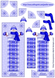 Snowman Countdown Purple