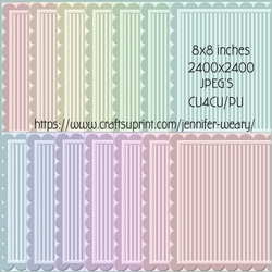 Shell Edges with Stripes Set 2