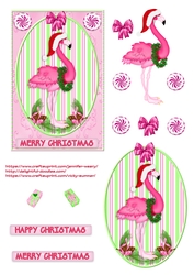 Christmas flamingo