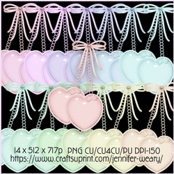 Candy Floss Double Hearts
