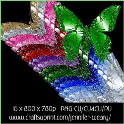 Christmas Time Glitter Butterflies
