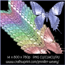 Candy Floss b Glitter Butterflies 4