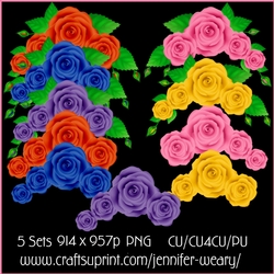 Rose Corners with Decopage
