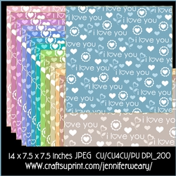 Valentine 1 Backgrounds Words-Cute