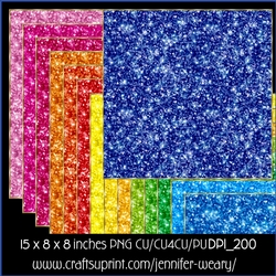 Glitter Backgrounds Colorful 8 x 8
