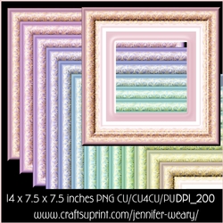 Moulded Gold Frames-Candy Floss
