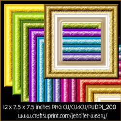 Moulded Gold Frames-Merry & Bright