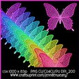 Glittering Butterfly Pearls-Neon Rainbow