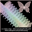 Glittering Butterfly Pearls-Candy Floss