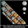 3 Pearls with borders-Metal