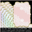Dots n Lace A5 Mats-Candy Floss