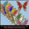 Glittering Golden Butterflies-Birth stone