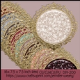 Gold Fancy Edged Glitter Mats-Dusty