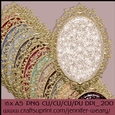 Gold Fancy Edged A5 Glitter Mats-Dusty