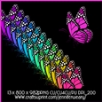 20 Neon Rainbow Butterflies