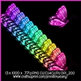 20 Neon Rainbow butterflies 2