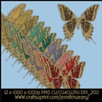 Glittering Golden Butterflies-Christmas Joy