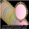 Gold Fancy Edged A5 Mats-Easter Morn