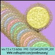 Gold Fancy Edged Glitter Mats-Spring Light