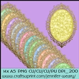 Gold Fancy Edged A5 Glitter Mats-Spring Light