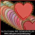 Golden Edged Hearts-Valentine
