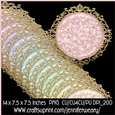 Gold Fancy Edged Glitter Mats-Candy Floss