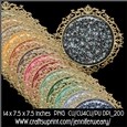 Gold Fancy Edged Glitter Mats-Cozy