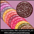 Glassy Glitter Mats-Cherry Blossoms