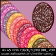 Glassy Glitter A5 Mats-Cherry Blossoms