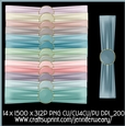 Ribbon Wraps with Brads-Succulants