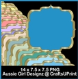 wide Gold Border Mats-Tranquil Days