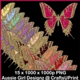 Glittering Golden Butterflies-Sweet