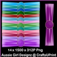 Ribbon Wrap Set with Brads-Christmas Wishes