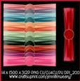 Ribbon Wraps with Brads-Succulants Bright