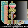 3 Oval Rings Frame Backgrounds-Glittering